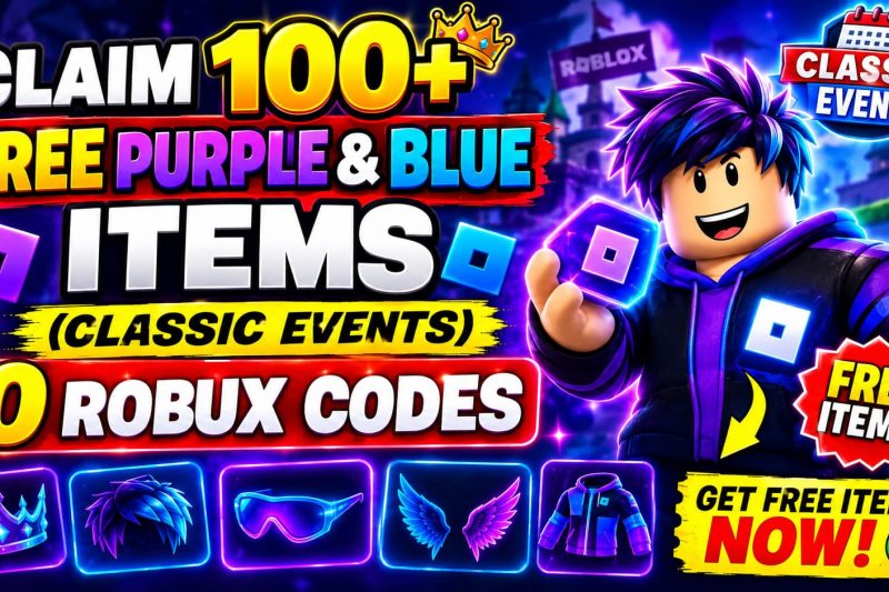 CLAIM 100+ FREE PURPLE & BLUE ITEMS (CLASSIC EVENTS) 0 ROBUX CODES