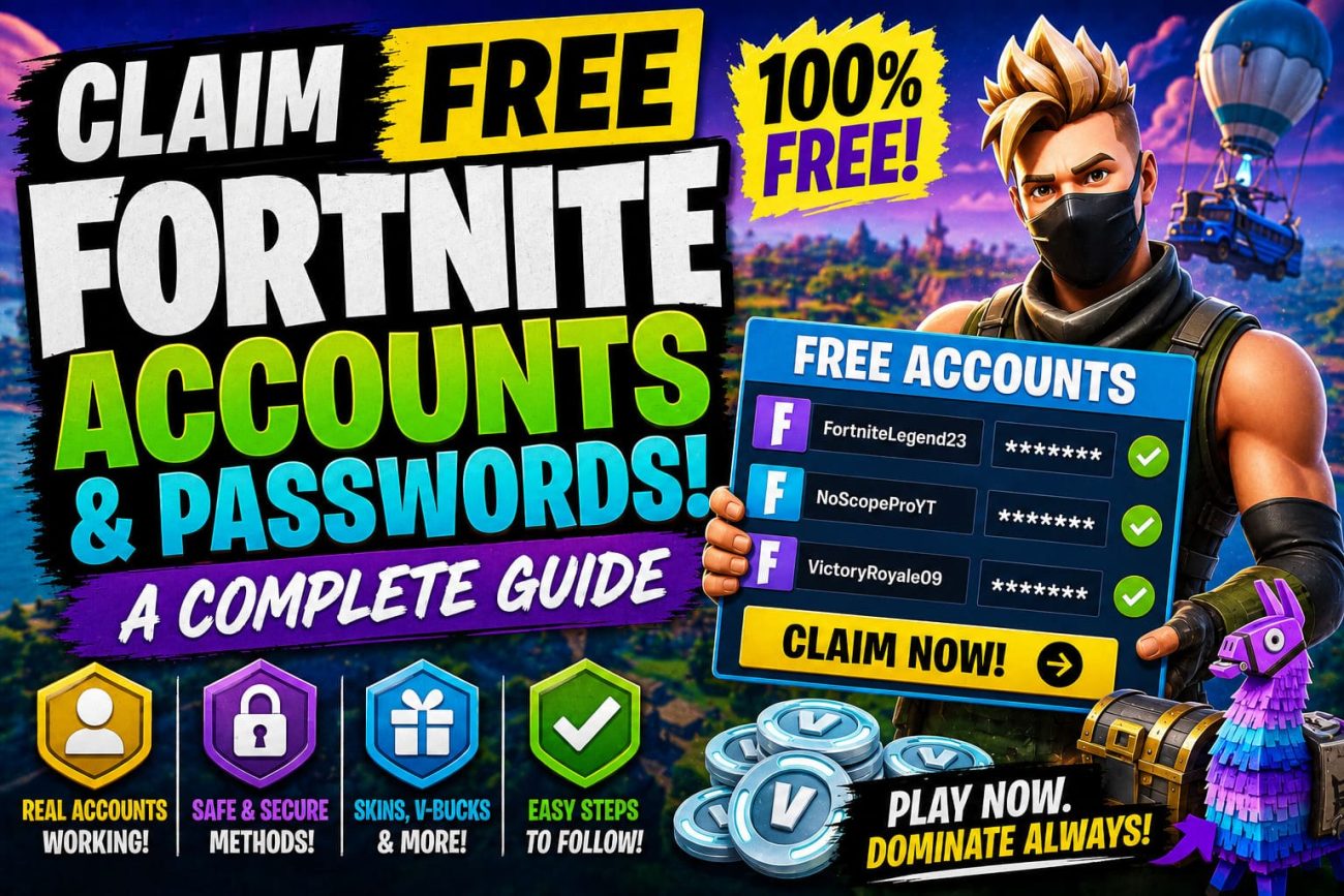 Claim Free Fortnite Accounts & Passwords: A Complete Guide