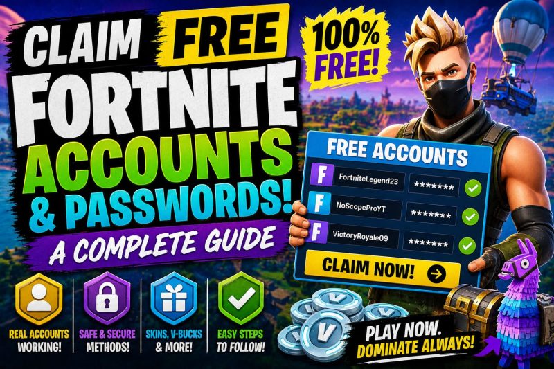 Claim Free Fortnite Accounts & Passwords: A Complete Guide