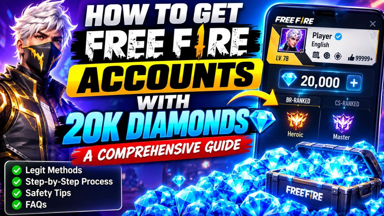 How to Get Free Fire Accounts With 20k Diamonds